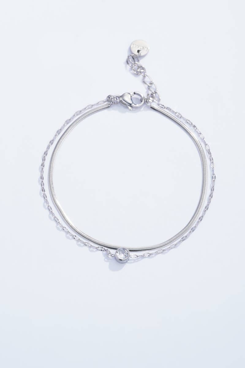 324AQ17 braccialetti doppi in acciaio inox