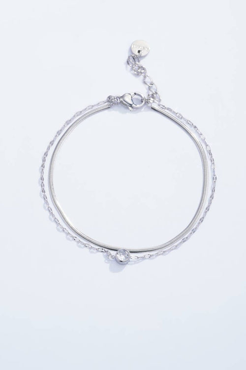 324AQ17 braccialetti doppi in acciaio inox
