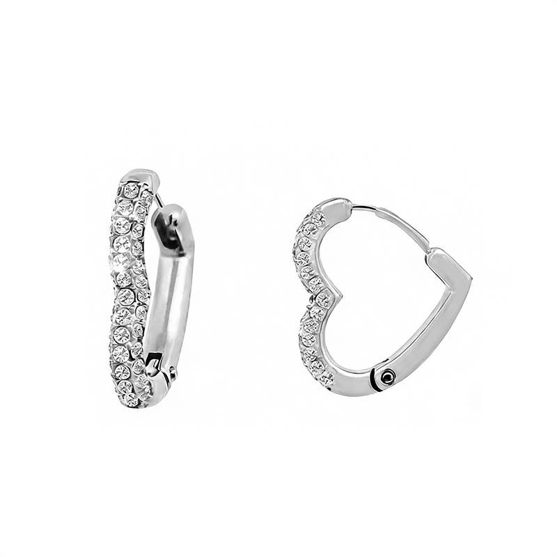 Orecchini Heart Hoop